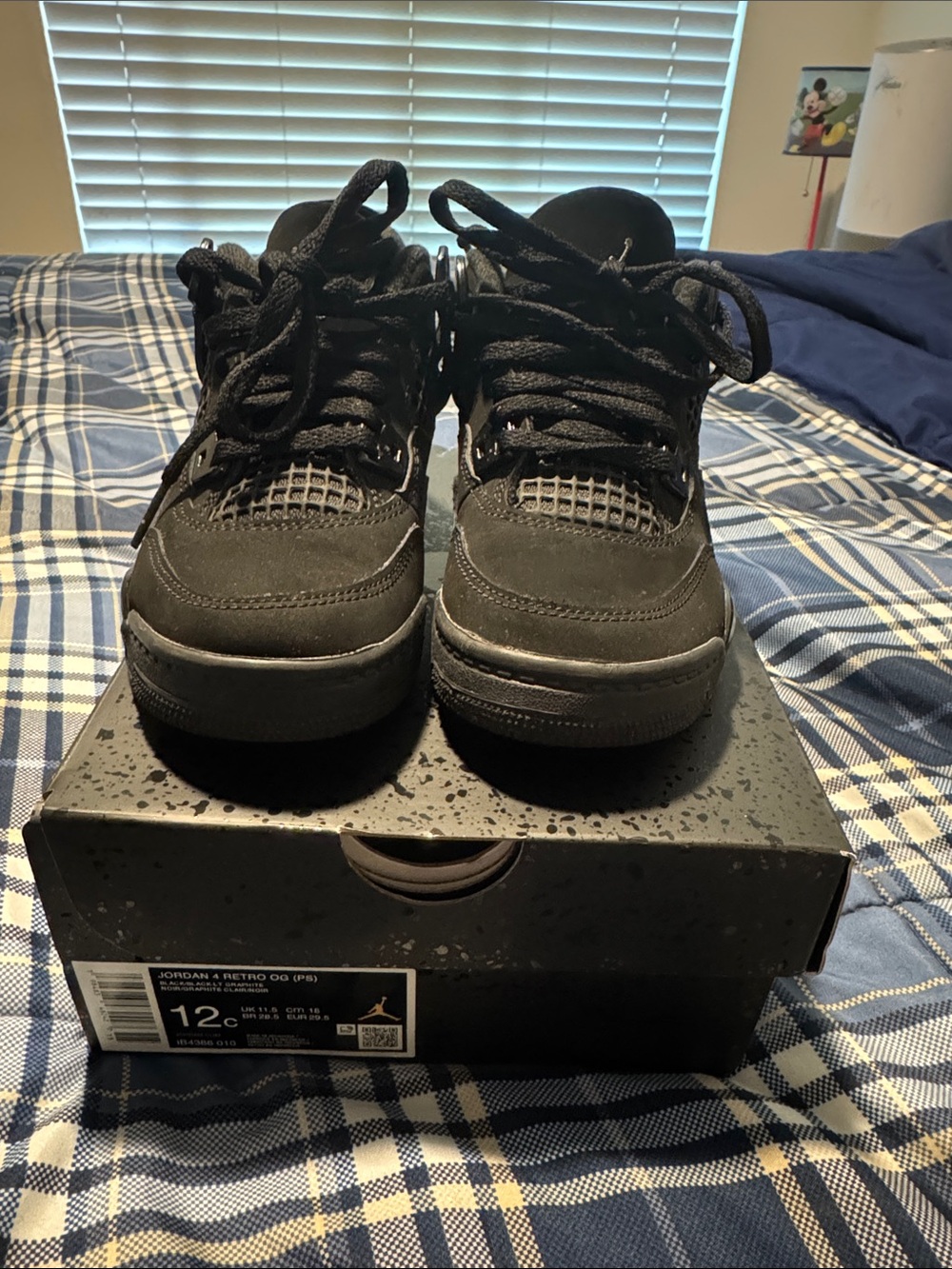 Jordan Black Suede Retro Kids Sneakers
